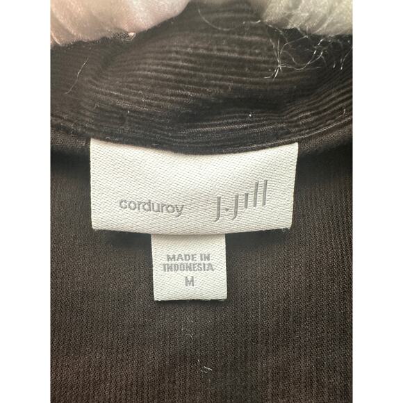 J. JILL | Chocolate Brown Corduroy Button Down Shirt 100% Cotton | Size Medium - Picture 5 of 7